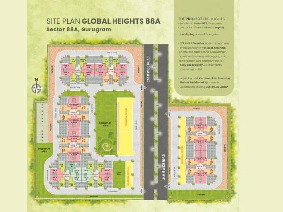 Global Heights 88A Site Map