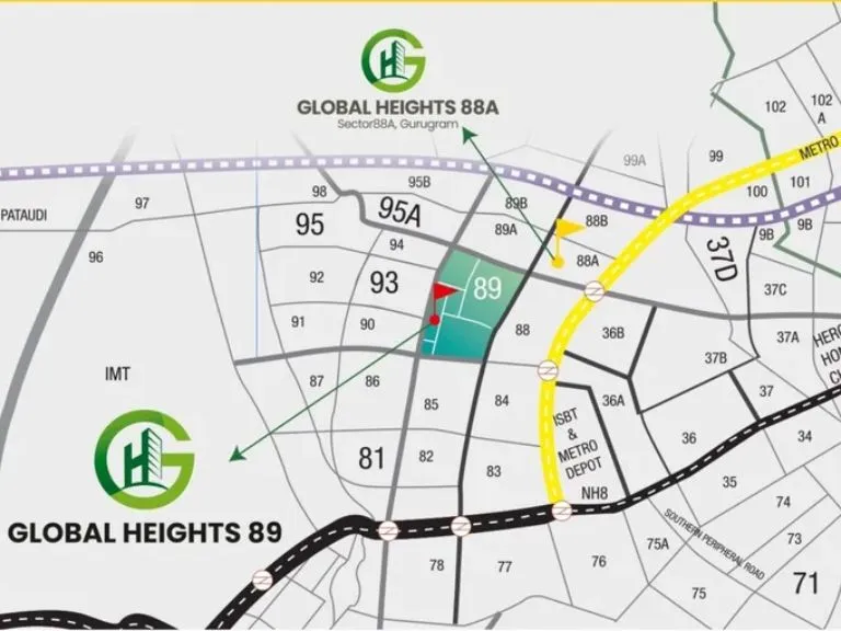 Location Map of Breez Global Heights 89
