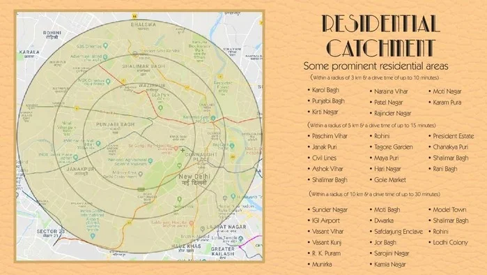 raheja delhi mall location map