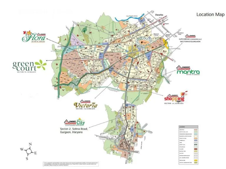 Shree Vardhman City Sohna Location Map