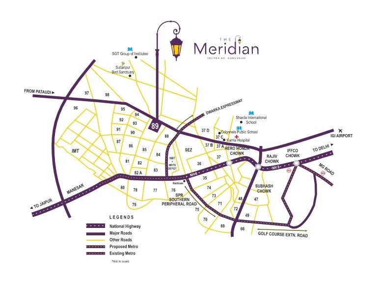 MRG Meridian Sector 89 Loaction Map