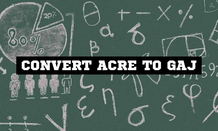 convert acre to gaj