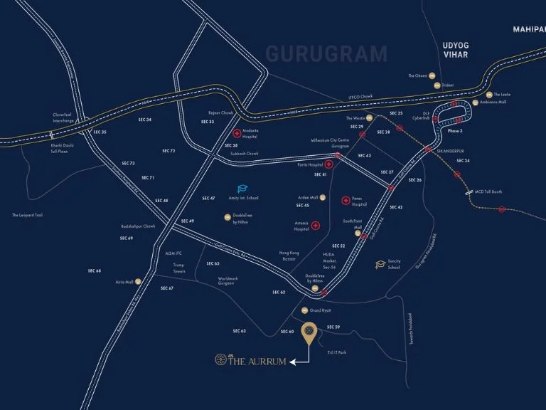 4S Sector 59 Gurgaon Location Map