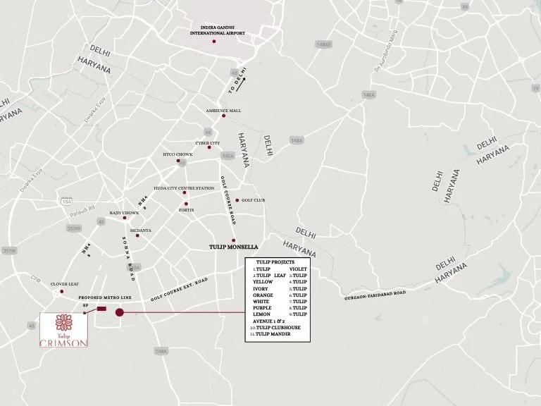 Tulip Crimson Sector 70 Location Map