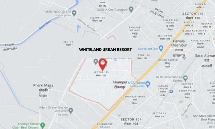 Whiteland Sector 103 Gurgaon Location Map 