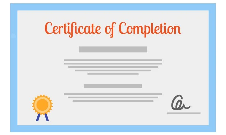 Completion Certificate