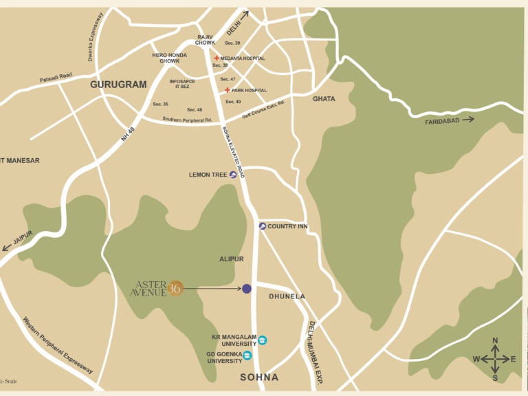 Aster Walk 36 location map